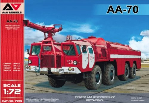 A&A Models AAM7219 AA-70 Airport Firefighting truck tűzoltóautó makett