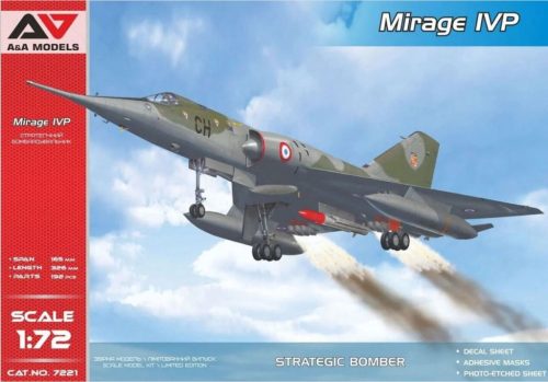 A&A Models AAM7221 Mirage IVP with ASMP nuclear missile repülőgép makett