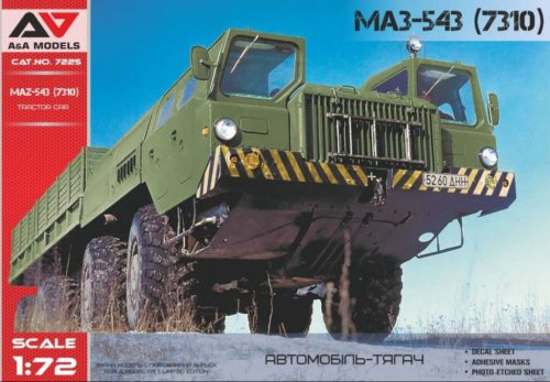 A&A Models AAM7225 MAZ-543 Heavy artillery truck teherautó makett