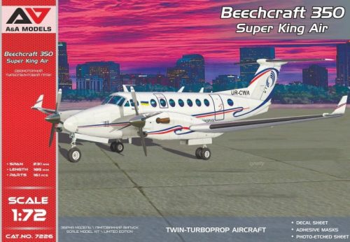 A&A Models AAM7226 Beechcraft 350 "Super King Air" repülőgép makett