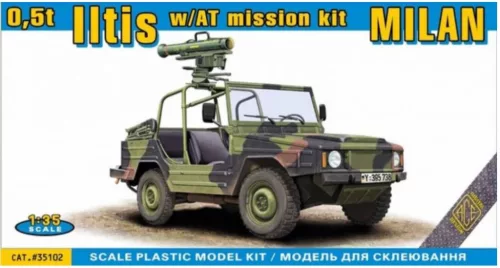 ACE 35102 0.5t Iltis w/AT Mission Kit MILAN (1/35) harcjármű makett