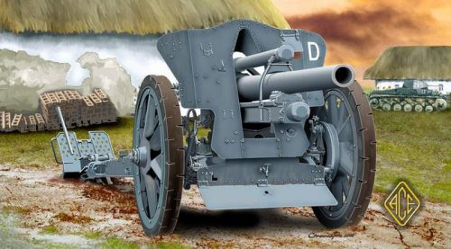 ACE 72216 German le FH18 10,5 cm Field Howitzer (1/72) löveg makett