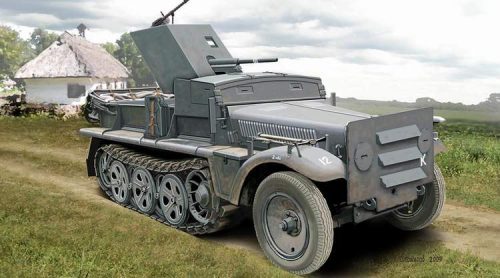 ACE 72281 37 mm PaK 35/36 auf Sd.Kfz 10 (1/72) harcjármű makett