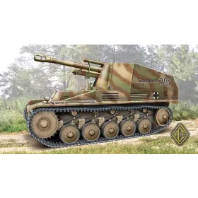   ACE 72295 10,5cm LeFH-18 Sd.Kfz. 124 "Wespe" 1/72 harcjármű makett