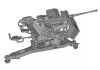 ACE 72570 Flak36  3.7cm. AA gun with Sd.Ah.52 carriage trailer (1/72) löveg makett