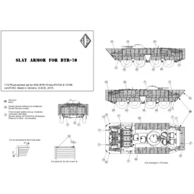   ACE PE7263 Photo-etched set slat armor for BTR-70 for ACE kits (1/72) feljavító készlet
