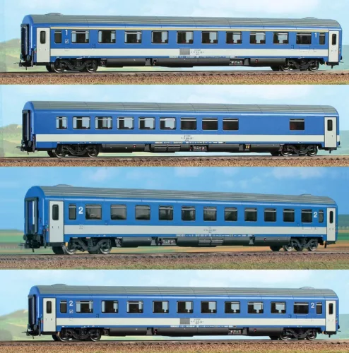 ACME 55133 Személykocsi-készlet, 4-részes InterCity 243 Drava, WRm/Apmz/Bpmz/Bmz, MÁV (E5) (H0)
