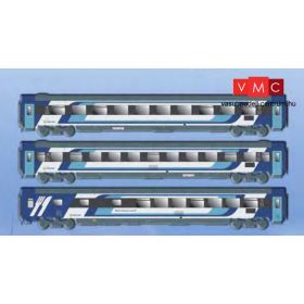 ACME 55260 Személykocsi-készlet, 3-részes négytengelyes Eurocity, II. készlet - Hungaria, 