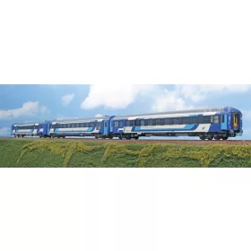   ACME 55338 Személykocsi-készlet, négytengelyes Euronight, új színterv szerinti festés, MÁV-Start (E6) (H0)