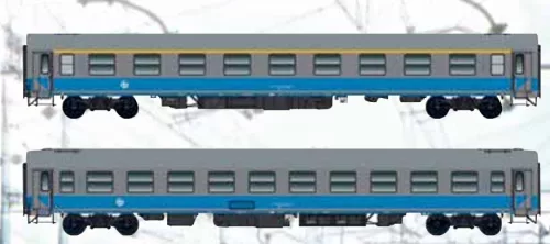 ACME 55360 Személykocsi-pár, négytengelyes 1. és 2. osztály, HZ (E6) (H0)