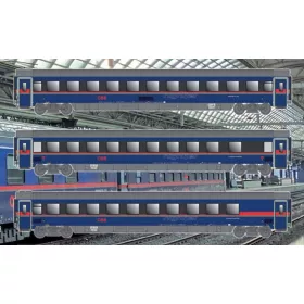   ACME 55371 Személykocsi-készlet, 3-részes négytengelyes Nightjet, Bmz/Bcmz/Bbcmvz sorozat, ÖBB (E6) (H0)