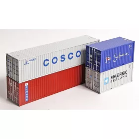   ACME 95035 Konténer-készlet, 4-részes, 2 db 40 és 2 db 20 lábas - Safmarine, MAERSK, COSCO, Cronos (H0)