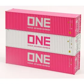   ACME 95039 Konténer-készlet, 3-részes 40 lábas - ONE (H0)