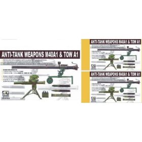   AFV Club 35021 Anti Tank Weapons M40A1 and TOW A1 1/35 fegyverkészlet makett