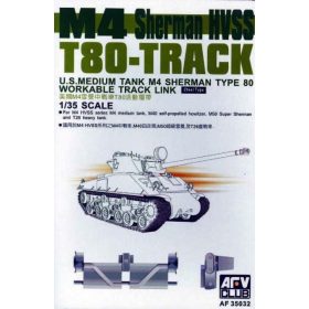   AFV Club 35032 US SHERMAN HVSS T80 Workable Track Link 1/35 működőképes lánctalp