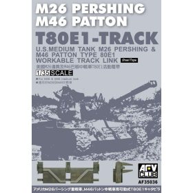   AFV Club 35036 US T-80E1 PERSHING/PATTON Workable Track Link 1/35 működőképes lánctalp