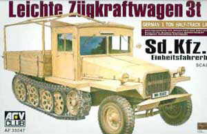 AFV Club 35047 German Sd.kfz 11 late version with wood cab 1/35 harcjármű makett