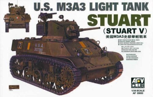 AFV Club 35053 US M3A3 STUART 1/35 harckocsi makett