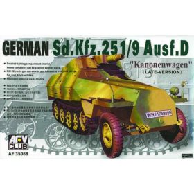   AFV Club 35068 German Sd.Kfz 251/9 Ausf. D, 75 mm Kannonenwagen 1/35 harcjármű makett