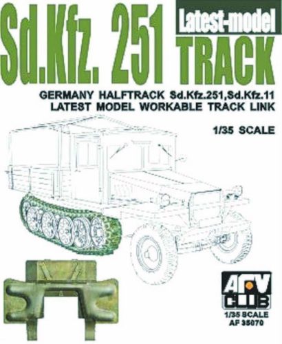 AFV Club 35070 German Sd.Kfz 251 FINAL TYPE Workable Track Link 1/35 működőképes lánctalp