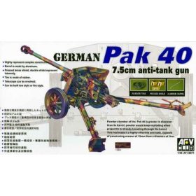 AFV Club 35071 German PAK40 76 mm GUN 1/35 löveg makett
