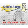 AFV Club 35074 German LeFH18/18M SHELL (BRASS) 1/35 lőszer makett