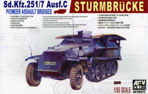 AFV Club 35077 German Sd.Kfz 251/7 Ausf. C Pionnier - Sturmbrücke 1/35 harcjármű makett