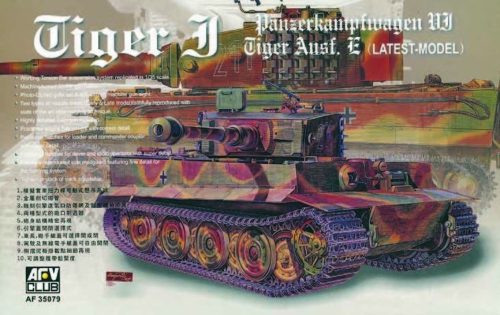 AFV Club 35079 German TIGER I AUSF E 1/35 harckocsi makett