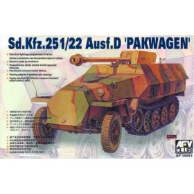   AFV Club 35083 German Sd.Kfz 251/22 Ausf. D PAK40 Pakwagen 1/35 harcjármű makett