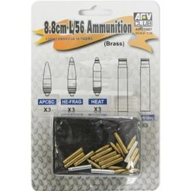   AFV Club 35087 German 8,8 cm Kwk 43 TIGER II (BRASS) 1/35 lőszer makett