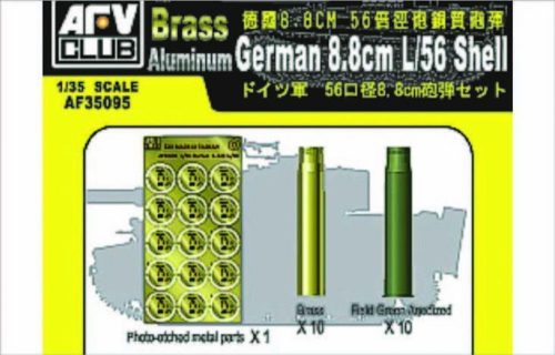 AFV Club 35095 German 8,8 mm L/56 SHELL CASE 1/35 lőszer makett