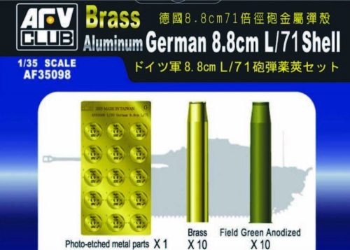 AFV Club 35098 German 8,8 cm L/71 SHELL 1/35 lőszer makett