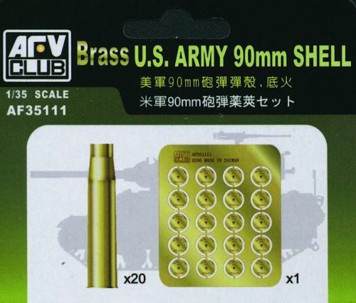 AFV Club 35111 US 90 mm SHELL CASE (METAL) 1/35 lőszer makett