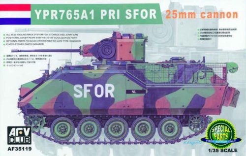 AFV Club 35119 YPR765A1 PRI SFOR 25mm Cannon 1/35 harckocsi makett