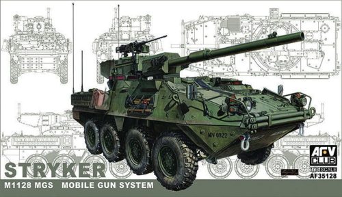 AFV Club 35128 US STRYKER w/105mm gun MGS 1/35 harcjármű makett