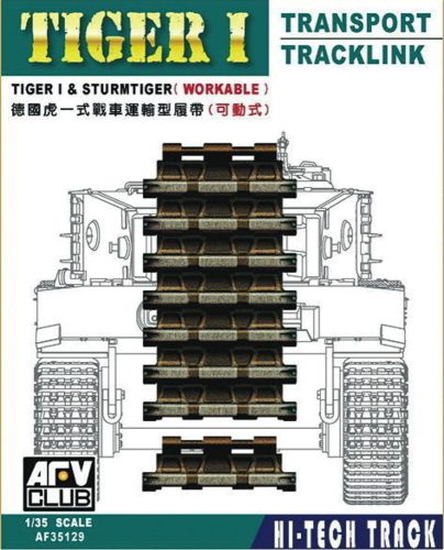 AFV Club 35129 German Tiger Transport Workable Track Link 1/35 működőképes lánctalp