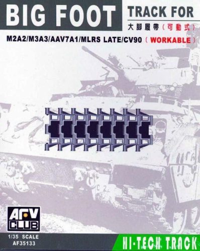 AFV Club 35133 US BIG FOOT TRACKS (BRADLEY/AAV7/MLRS) Workable Track Link 1/35 működőképes lánctalp