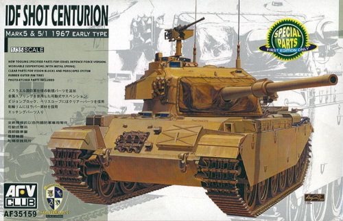 AFV Club 35159 IDF Shot Centurion Mark 5 & 5/1 1967 Early Type 1/35 harckocsi makett