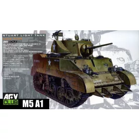   AFV Club 35161 US M5A1 Late type w/Hedgerow cutter 1/35 harckocsi makett