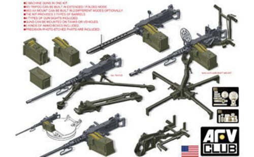 AFV Club 35246 US M2HB 50 Cal Machine Gun Set 1/35 fegyver makett