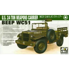   AFV Club 35S15 US WC-51 4X4 WEAPONS CARRIER DODGE 1/35 harcjármű makett