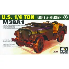   AFV Club 35S17 US M38A1 JEEP 4X4 UTILITY Army & Marine 1/35 harcjármű makett