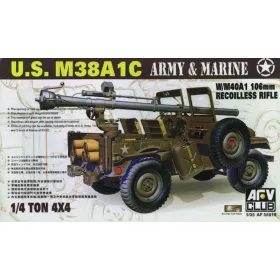   AFV Club 35S19 US JEEP M38 w/106 mm GUN 1/35 harcjármű makett