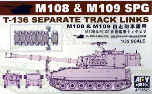 AFV Club 35S23 US M108/M109 SPG T-136 Workable Track Link 1/35 működőképes lánctalp