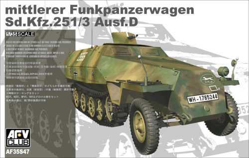 AFV Club 35S47 German SdKfz 251/3 Ausf. D mittlerer Funkpanzerwagen 1/35 harcjármű makett