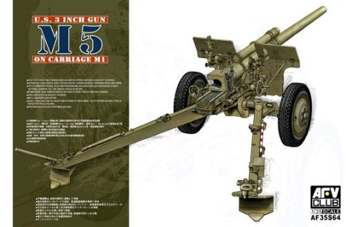 AFV Club 35S64 US 3in Gun M5 On Carriage M1 1/35 löveg makett