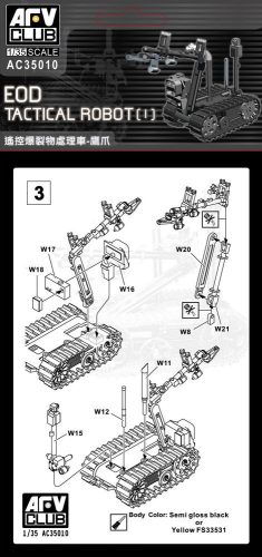 AFV Club AC35010 EOD tactical Robot (I) Talon Robots 1/35 makett