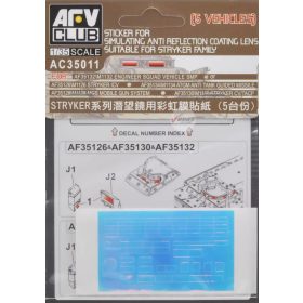   AFV Club AC35011 Stickers for simulating anti-reflection - Stryker 1/35 üvegfólia