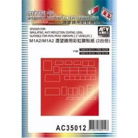   AFV Club AC35012 Sticker anti reflection for M1A1 M1/M2 Abrams tank 1/35 üvegfólia