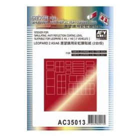   AFV Club AC35013 Sticker anti reflection for German Leopard II A5 1/35 üvegfólia